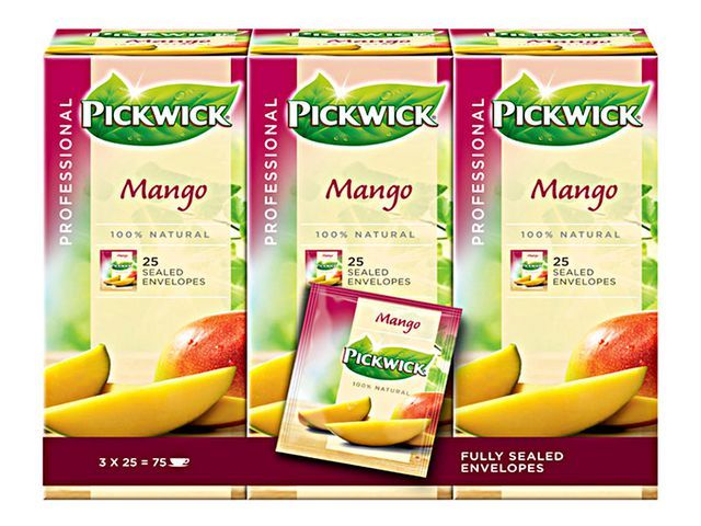 Pickwick Professional Mango Theezakjes Doos 38 G Pak 75 Stuks pickwick kopen in de aanbieding