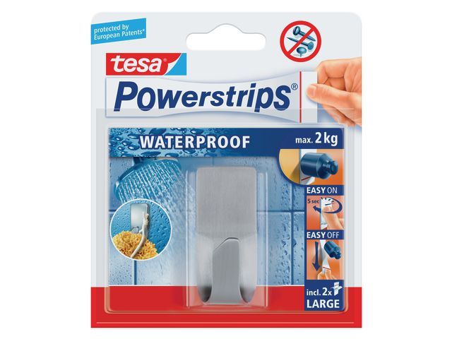 Tesa Powerstrip Large Rechthoekig Waterproof Rvs tesa kopen in de aanbieding Tesa Powerstrip Large Rechthoekig Waterproof Rvs tesa kopen in de aanbieding