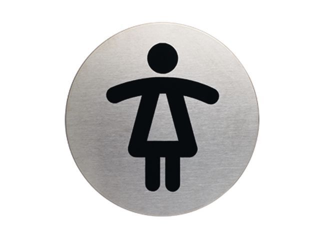 Durable Stalen Pictogram Damestoilet durable kopen in de aanbieding
