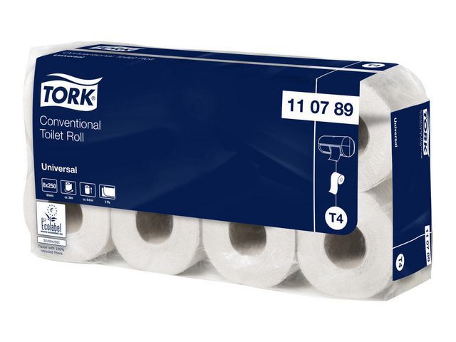 Tork Universal T4 Toiletpapier 2 Laags 250 Vel Wit Pak 8 Stuks tork kopen in de aanbieding