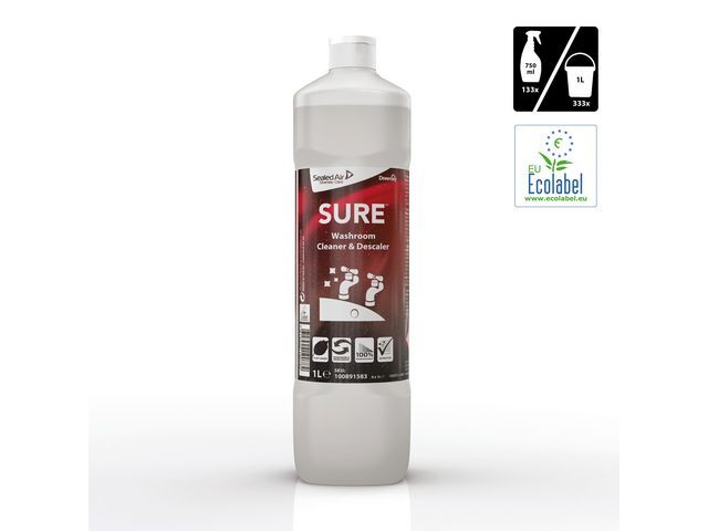 Diversey Sure Sanitairreiniger En Ontkalker Plantaardig 100 Biologisch Afbreekbaar 1 L Doos 6 Liter diversey kopen in de aanbieding Diversey Sure Sanitairreiniger En Ontkalker Plantaardig 100 Biologisch Afbreekbaar 1 L Doos 6 Liter diversey kopen in de aanbieding