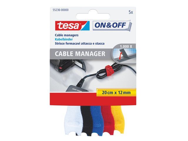 Tesa Kabelbinder Klittenband Assorti Pak 5 Stuks tesa kopen in de aanbieding
