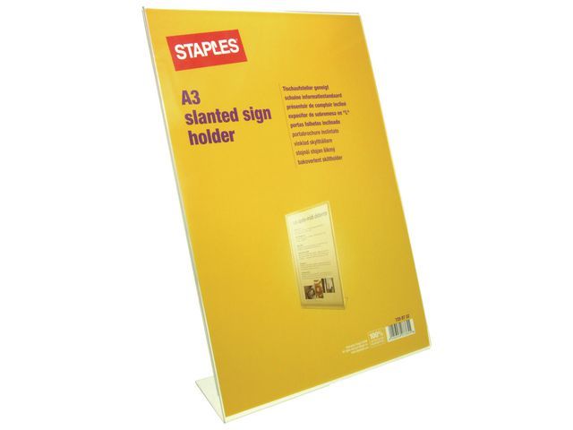 Staples Reclamehouder A3 Schuin staples kopen in de aanbieding Staples Reclamehouder A3 Schuin staples kopen in de aanbieding