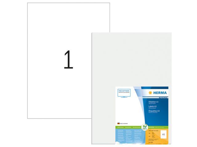 Herma Premium Etiketten Met Rechte Hoeken 420X297 Mm Pak 100 Stuks herma kopen in de aanbieding
