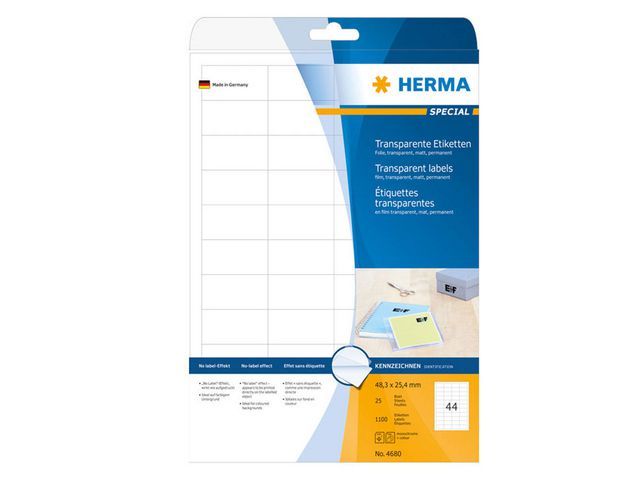 Herma Transparante Folie Etiketten 483X254 Mm Pak 1100 Stuks herma kopen in de aanbieding