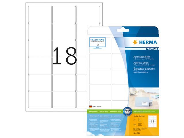 Herma Premium Etiketten Met Ronde Hoeken Stuks Pak 450 herma kopen in de aanbieding