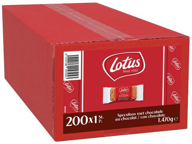 Lotus Bakeries Koekjes Speculoos Met Chocolade Per Stuk Verpakt Doos 200 Stuks lotus bakeries kopen in de aanbieding