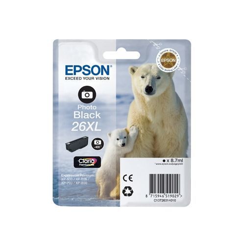 Epson T26Xl C13T26314012 Ink Photo Black 400P Original epson kopen in de aanbieding