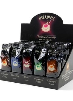 OKÉ KOFFIE CAFE KAFFEE COFFEE TRADITION & QUALITY Koffie Oké gemalen display ass/ds20x125g