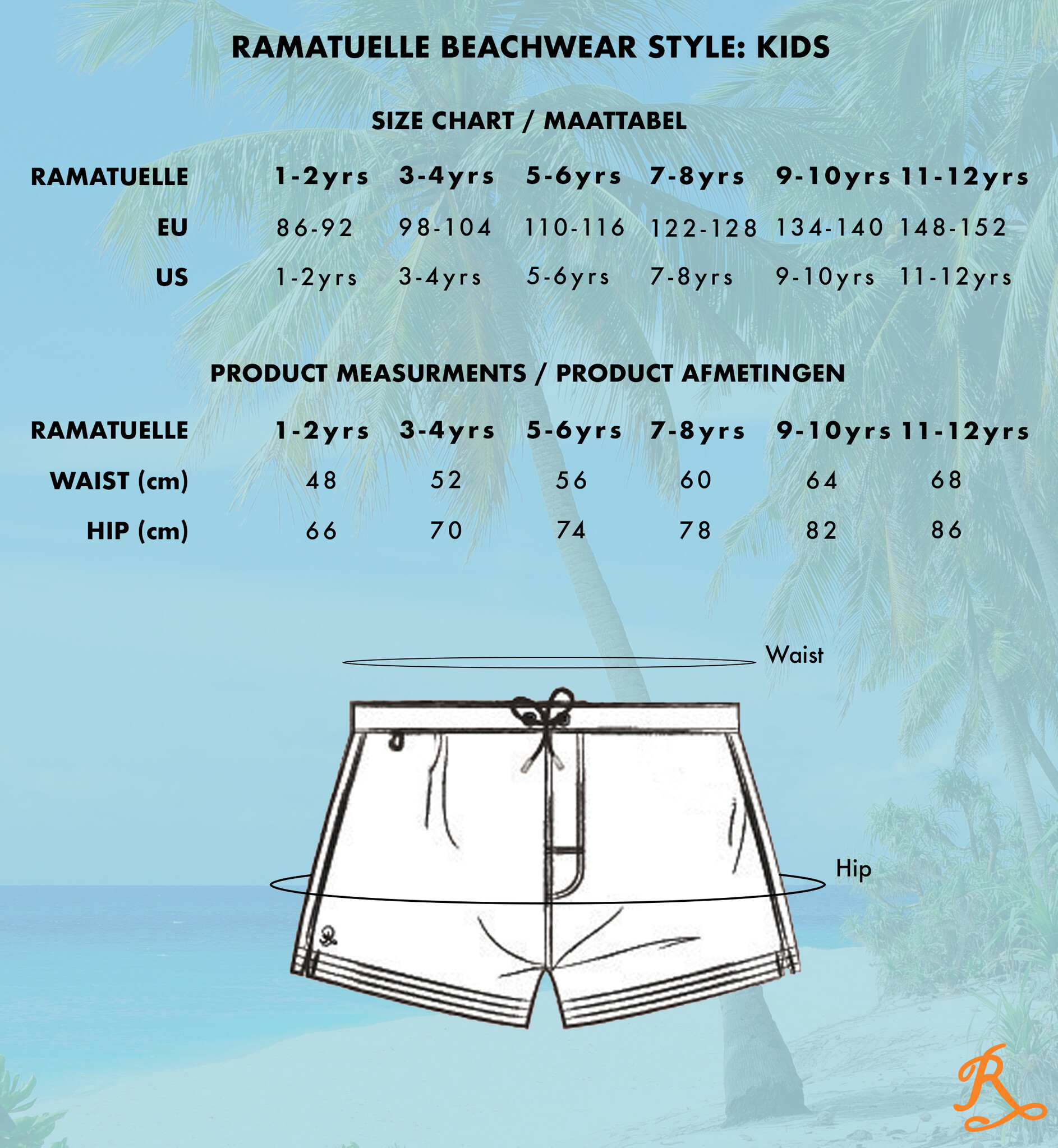 Size chart - Ramatuelle Beachwear