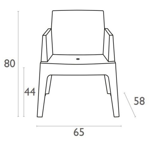 Siesta  Tuinstoel - Box - Zwart - Siesta