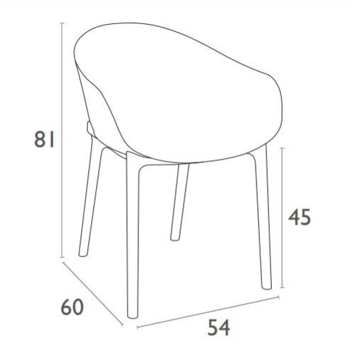 Siesta Exclusive Tuinstoel - Sky - Zwart - Siesta Exclusive