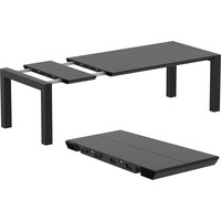 thumb-Tuintafel - Vegas Medium - Zwart - Uitschuifbaar 180/220 cm-2