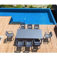 thumb-Tuintafel - Vegas Medium - Zwart - Uitschuifbaar 180/220 cm-8