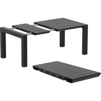 thumb-Tuintafel - Vegas - Zwart - Uitschuifbaar 100/140 cm-2