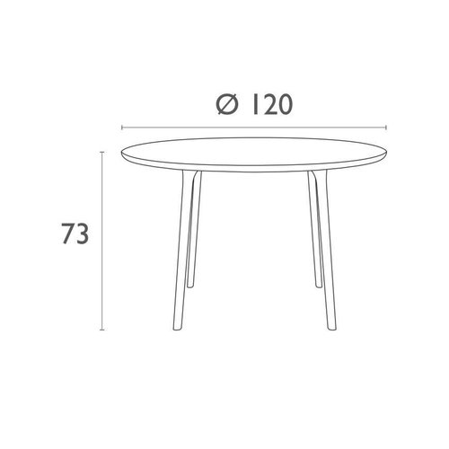 Siesta  Tuintafel - Maya - Wit - Ø120x73 cm  - Siesta