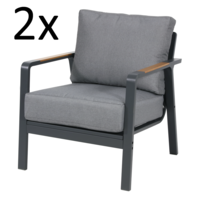 thumb-Stoel-Bank Loungeset - 4 Persoons - Bali - Antraciet - Garden Interiors-5