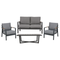 thumb-Stoel-Bank Loungeset - 4 Persoons - Bali - Antraciet - Garden Interiors-1