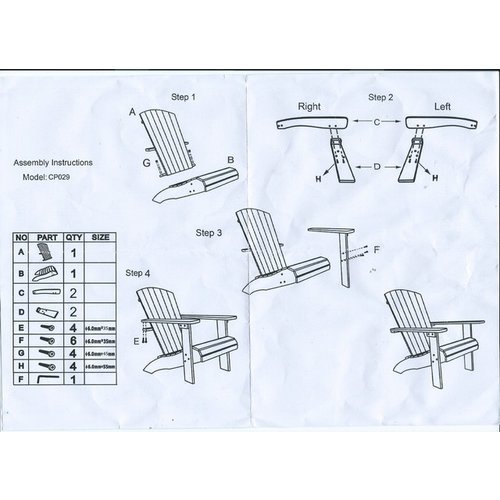 Garden Interiors Adirondack Stoel - Grijs - Kunststof Polywood - Garden Interiors