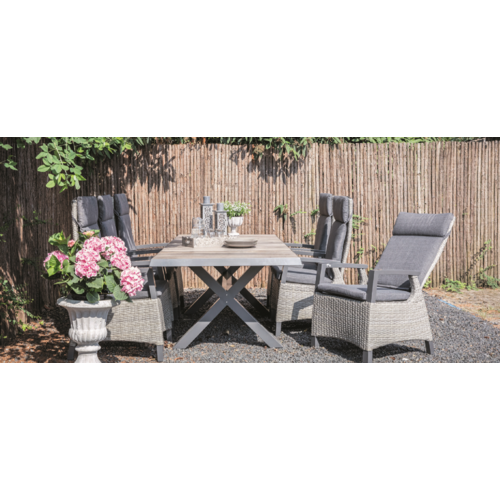 Lesli Living  Tuintafel - Castilla - Negro - Uitschuifbaar 205/265 cm - Lesli Living