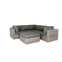 thumb-Hoek Loungeset - Cervo - Wicker - Grijs - Garden Interiors-4