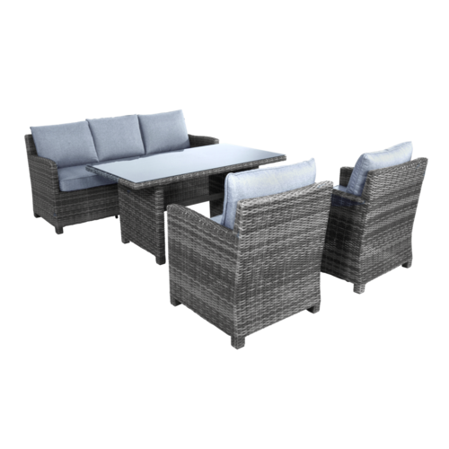 Lesli Living Dining Loungeset - Jive Rock - Grijs - Wicker - Lesli Living Lesli Living Dining Loungeset - Jive Rock - Grijs - Wicker - Lesli Living