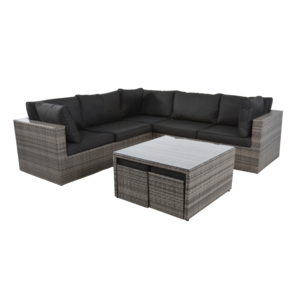 Lesli Living  Hoek Loungeset - Lugo Stone - Wicker - Lesli Living