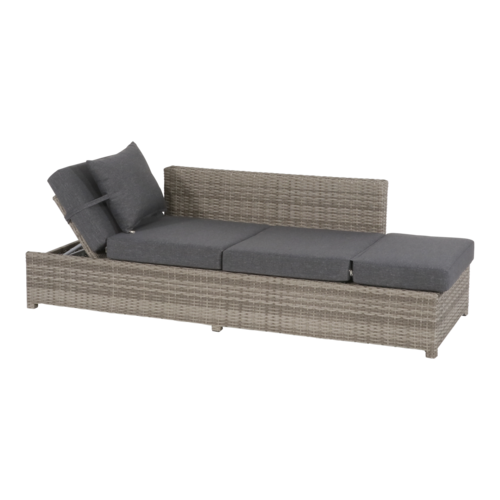 Lesli Living  Loungebank - Roma - Grijs - Wicker - Lesli Living