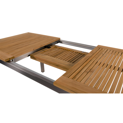 Lesli Living  Uitschuifbare Tuintafel - Marmaris - RVS - 152/210 cm - Lesli Living