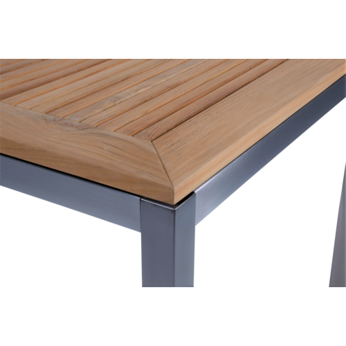 Lesli Living  Tuintafel - Marmaris - Teak/RVS - 152x90 cm - Lesli Living