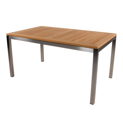 Lesli Living  Tuintafel - Marmaris - Teak/RVS - 152x90 cm - Lesli Living