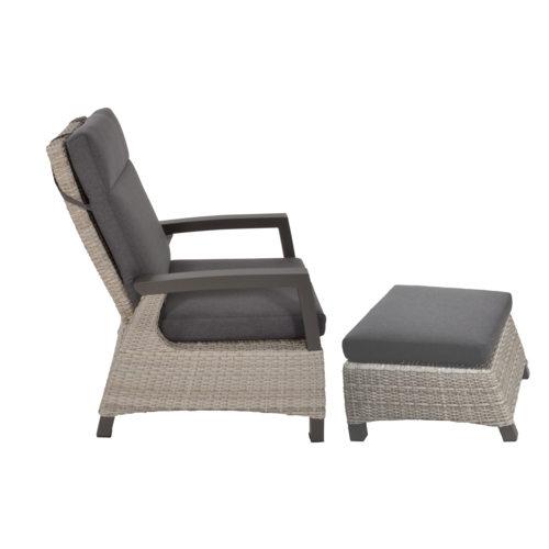 Lesli Living  Lounge Tuinstoel - Prato Mountain - Aluminium/Wicker - Lesli Living