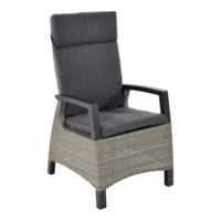 thumb-Dining Tuinstoel - Prato Brick - Aluminium/Wicker - Lesli Living-1