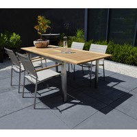 thumb-Uitschuifbare Tuintafel - Marmaris - RVS - 152/210 cm - Lesli Living-3