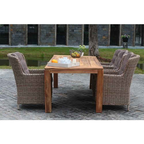 The Outsider Dining Tuintafel - Teak - Cancun - 190x100x78 cm - The Outsider