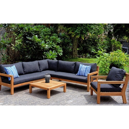 Garden Interiors Hoek Loungeset - Harby - Acacia - Antraciet - Garden Interiors