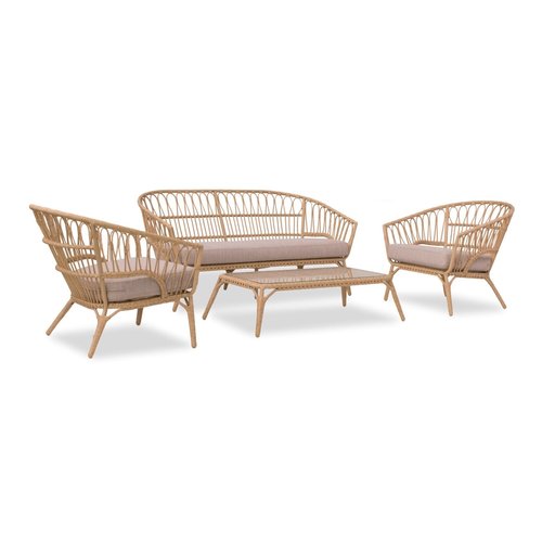 The Outsider Stoel-Bank Loungeset - Lenco - Bamboo Look - Wicker - The Outsider The Outsider Stoel-Bank Loungeset - Lenco - Bamboo Look - Wicker - The Outsider