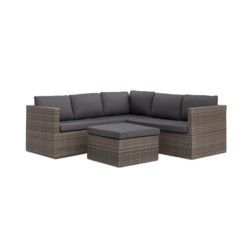 Baratti Hoek Loungeset - Sahara - Wicker - Donkergrijs - Baratti