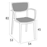 thumb-Tuinstoel - Stapelbaar - Wit - Loft - Siesta-9