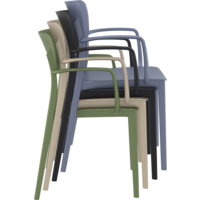 thumb-Tuinstoel - Stapelbaar - Taupe - Loft - Siesta-9