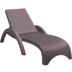 Siesta  Ligbed - Fiji - Bruin - Stapelbaar - Verstelbare leuning - Siesta