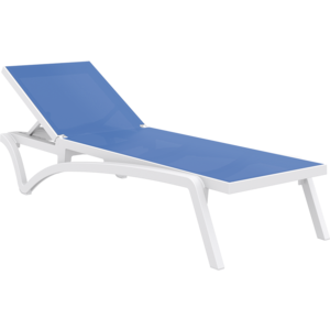 Siesta Ligbed - Pacific - Wit - Blauw - Stapelbaar - Verstelbaar - Siesta Siesta Ligbed - Pacific - Wit - Blauw - Stapelbaar - Verstelbaar - Siesta