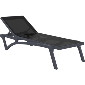 Siesta  Ligbed - Pacific - Zwart - Donkergrijs - Stapelbaar - Verstelbaar - Siesta