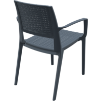 thumb-Tuinstoel - Capri - Donkergrijs - Wicker Look - Siesta-6