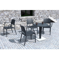 thumb-Tuinstoel - Capri - Donkergrijs - Wicker Look - Siesta-8