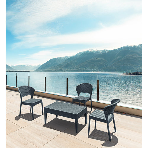 Siesta  Tuinstoel - Daytona - Donkergrijs - Wicker Look - Siesta Siesta  Tuinstoel - Daytona - Donkergrijs - Wicker Look - Siesta