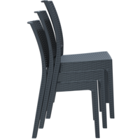 thumb-Tuinstoel - Florida - Donkergrijs - Wicker Look - Siesta-9