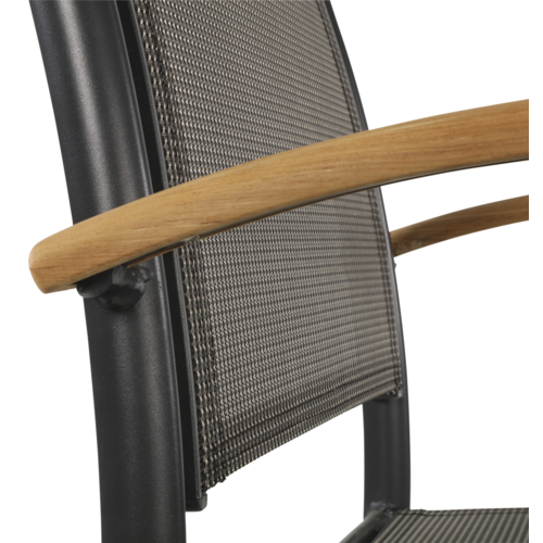 Lesli Living Tuinstoel Stapelbaar - Monza - Teak - Lesli Living Lesli Living Tuinstoel Stapelbaar - Monza - Teak - Lesli Living