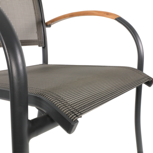 Lesli Living Tuinstoel Stapelbaar - Monza - Teak - Lesli Living Lesli Living Tuinstoel Stapelbaar - Monza - Teak - Lesli Living