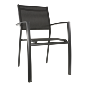 Lesli Living  Tuinstoel Stapelbaar - Prego - Antraciet - Lesli Living